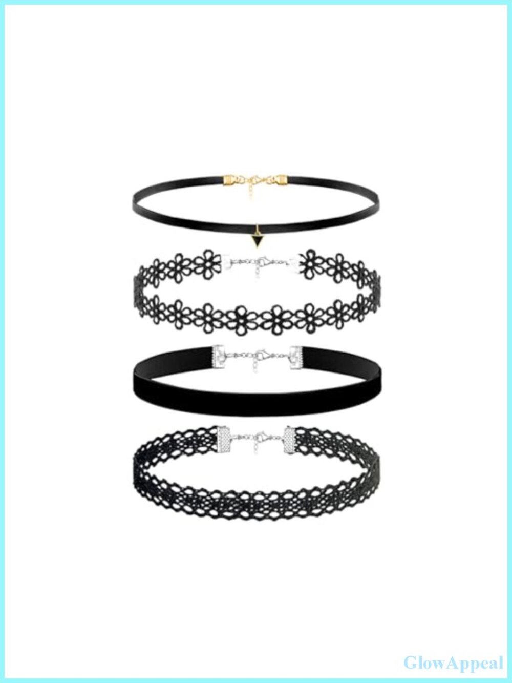 Velvet Choker Necklace Set Adjustable Lobster Clasp Gothic Party Jewelry